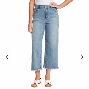 Gloria Vanderbilt Amanda Wide Leg Crop Jeans- Parkes Wash- Size 14